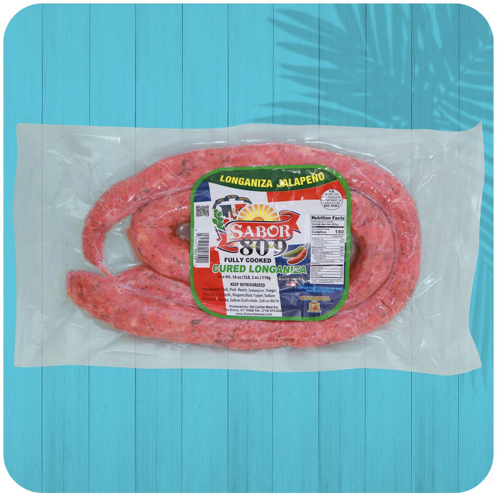 Sabor 809 Longaniza Jalapeño — Del Caribe Meat, Inc.